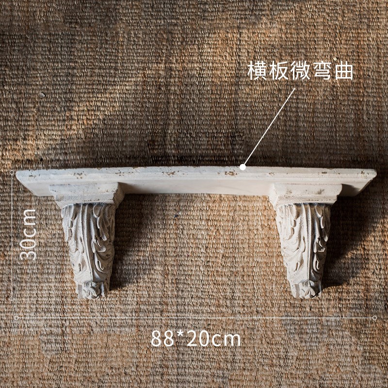 仿木雕壁挂柱台烛台装饰托架隔板架古典雕花宫廷古堡侘寂风