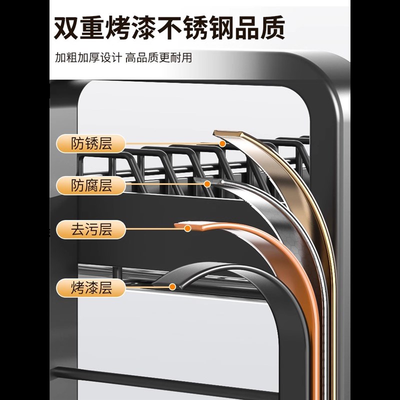 厨房置物架碗碟碗盘收纳架沥水架台面多功能放碗架碗筷收纳盒碗柜