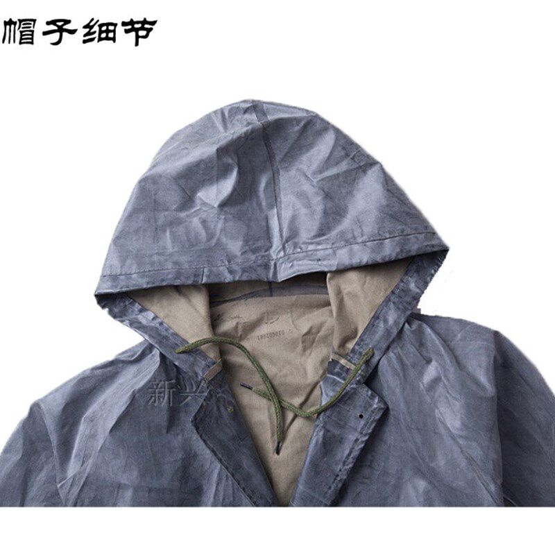 帆布雨衣套装老式加大加厚防水防风抗洪抢险雨衣工地矿工分体雨衣