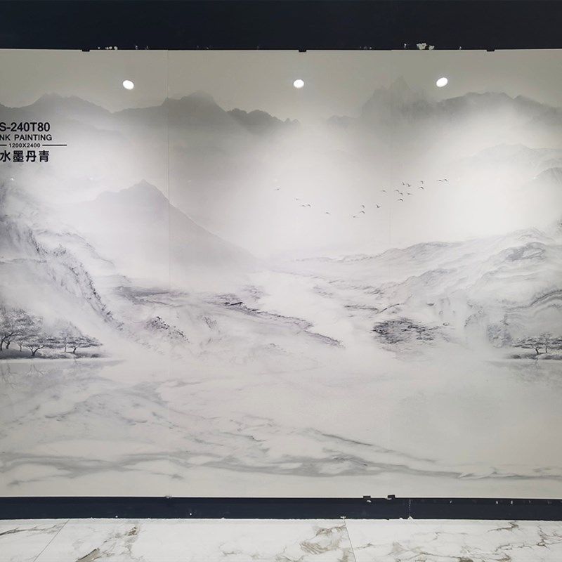 广东连纹大板1200x2400岩板客厅电视背景墙瓷砖大理石简约现代