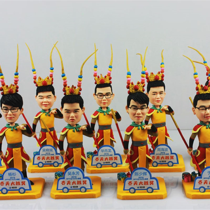 玩陶人定制c泥塑泥人真人 粘土捏人像diy软陶人偶公仔团体礼物