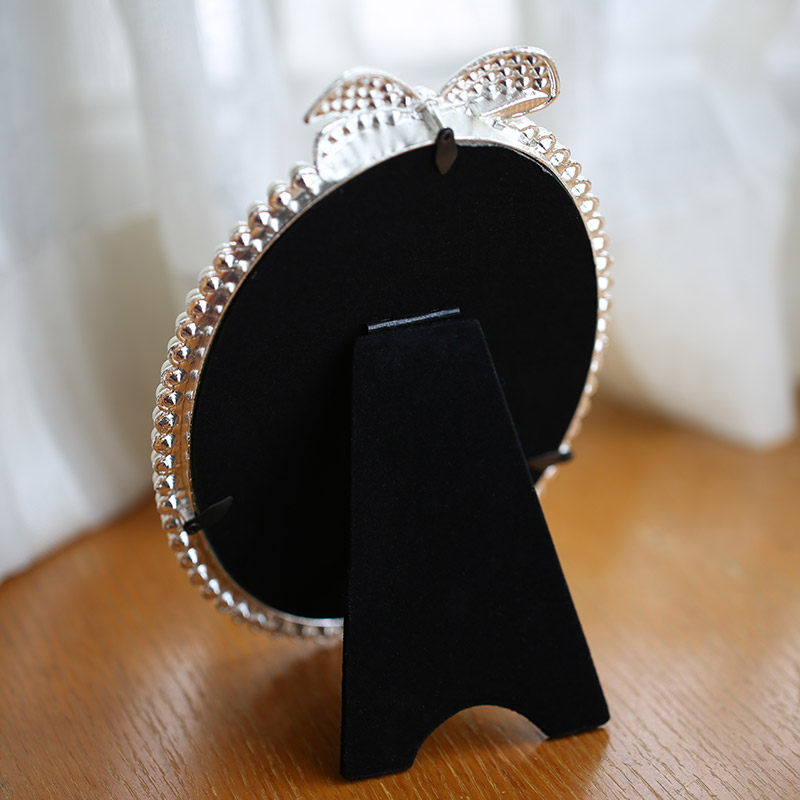 欧式珍珠镜子化妆镜公主镜台式宿舍学生书桌韩国台面镜卧室梳妆镜