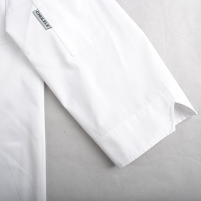 薄款七分袖厨师服夏季酒店宾馆厨房上班青年上装厨师工作服男套装
