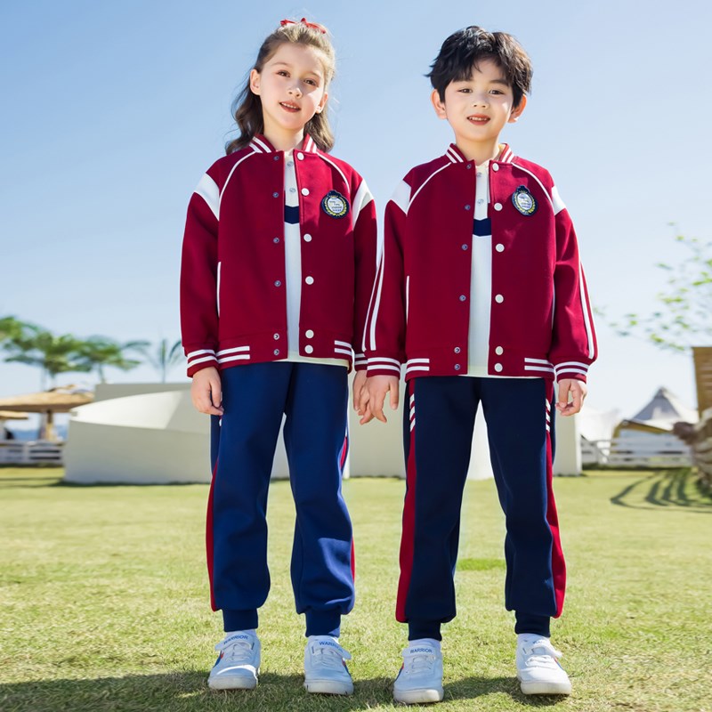 英伦风小学生校服春秋装三件套蓝色儿童运动会班服夏季幼儿园园服