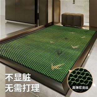 绿色入户门地垫别墅大门口高端进门脚垫耐脏除尘地毯防滑高级门垫
