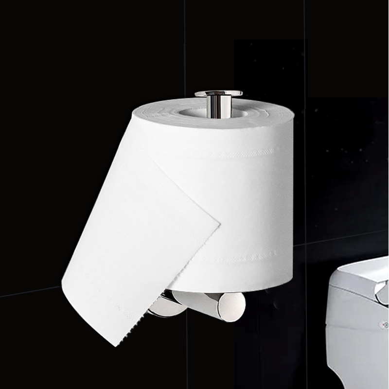 正304不锈钢纸巾架厕所洗手间立式厕纸支架酒店壁挂卷纸筒卷纸架