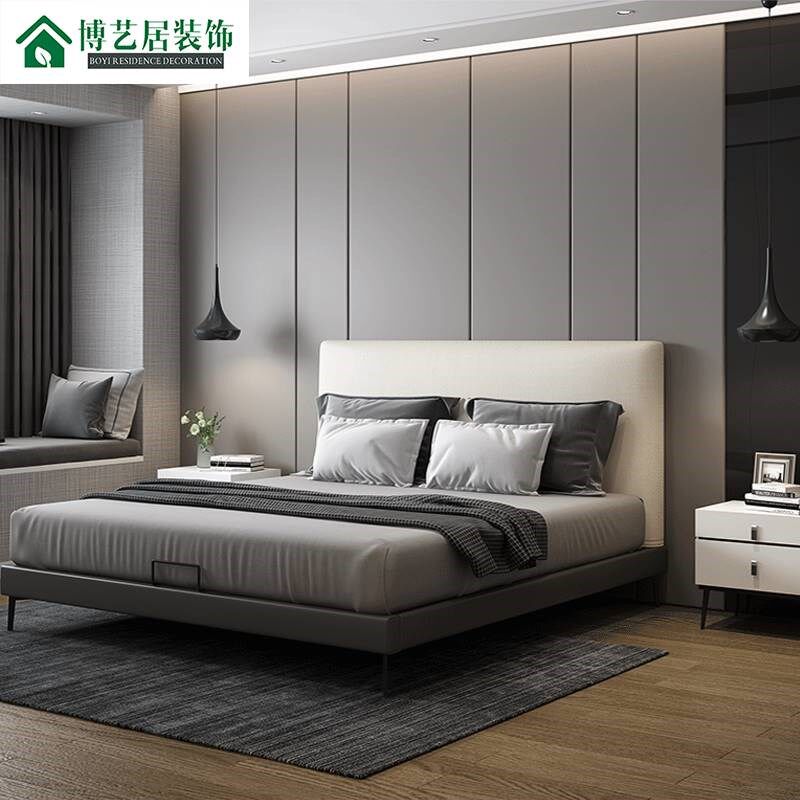 现代格栅护墙板金属条硬包电视背景墙卧室半圆弧床头沙发客厅软包