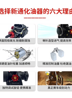 XinTong新通PE26FL法兰款摩托车化油器150-200CC摩托车动力改装