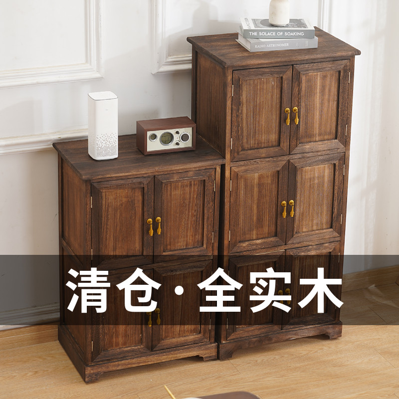 实木收纳柜开门式整装简约客厅餐边柜茶水柜阳台柜子储物柜整理柜