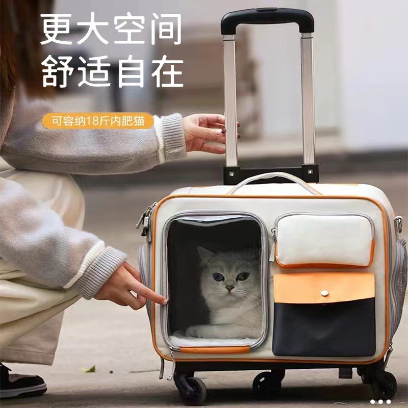 猫背包外出双肩包便携宠物拉杆箱行李箱小型犬狗狗包防应激猫咪包