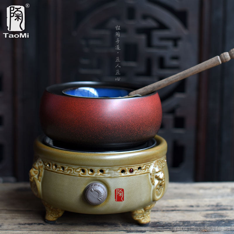 陶迷陶瓷温茶器套装陶炉温v茶炉煮茶器功夫茶具电陶炉全自动蒸汽