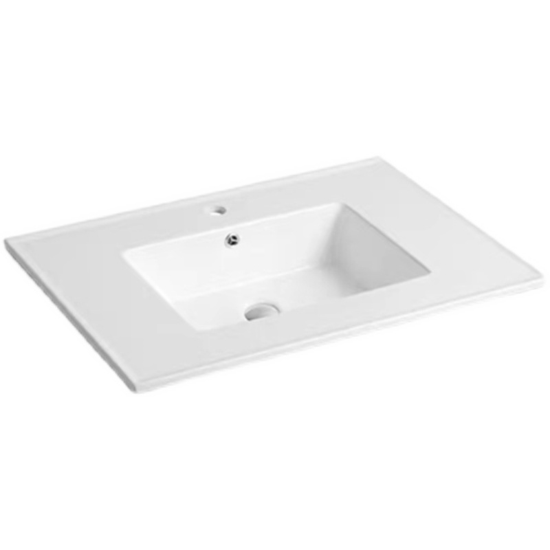 一体陶瓷洗手盆柜盆定制尺寸52/53/54/55/56宽半嵌入式洗脸盆单盆