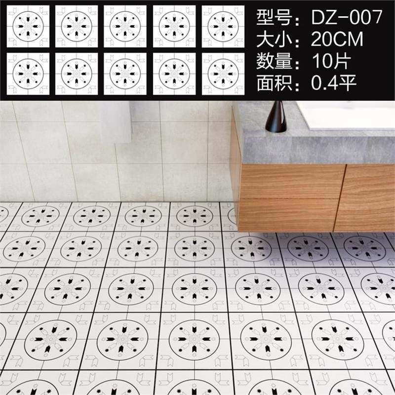 自粘墙纸六边形木纹斜纹地板地贴纸防水防滑卫生间浴室瓷砖对角贴