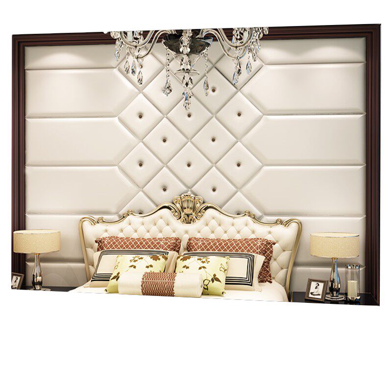 主卧床头软包背景墙卧室现代简约电视背景墙硬包沙发客厅欧式软包