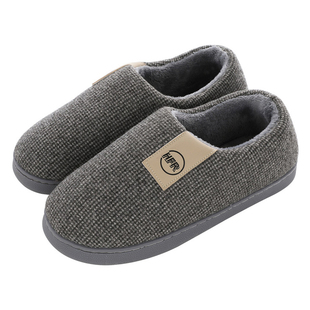 老年人棉拖鞋e带后跟女家里穿的棉鞋男室内保暖防滑爸爸妈妈毛拖