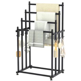 毛巾架落地式浴室置物架卫生间晾衣架免打孔厕所浴巾架对接小包装