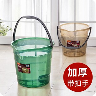 水拖把洗衣桶 加厚家用塑料桶大号透明圆桶学生宿舍洗澡洗车装