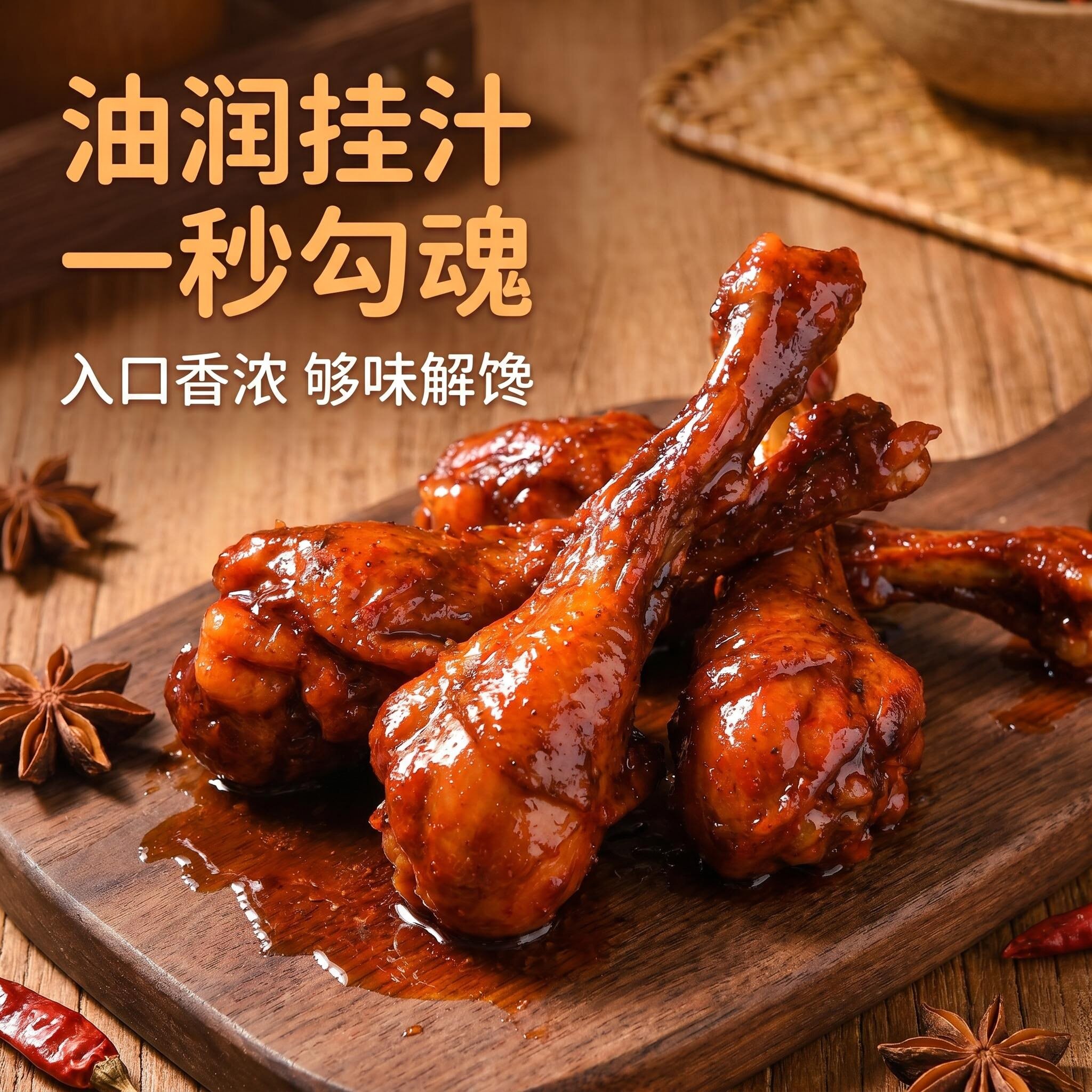 香辣盐焗鸭翅根卤味开袋即食深卤鸭腿鸡腿小腿解馋小零食整箱批发