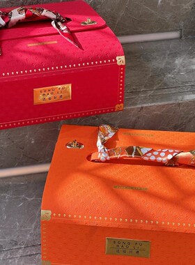 新款橙色燕窝礼盒空盒100克燕窝礼盒L包装盒燕窝礼品盒燕窝盒