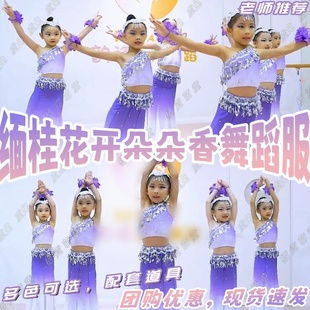 缅桂花开朵朵香舞蹈服傣家小妹喜雨表演服彩云之南版纳印象演出服