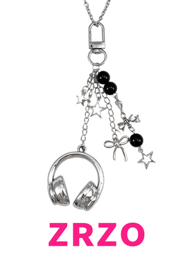 ZRZO甜酷银色耳机吊坠