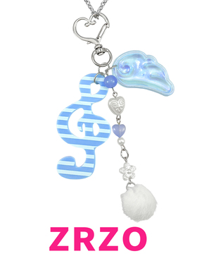 ZRZO蓝色音符翅膀项链