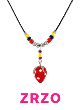 ZRZO多巴胺红色草莓项链