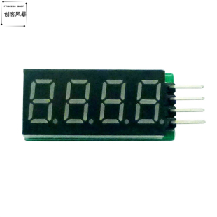 4位LED数码管显示模块 I2C/TWI接口串口AIP650驱动时钟仪表显示板