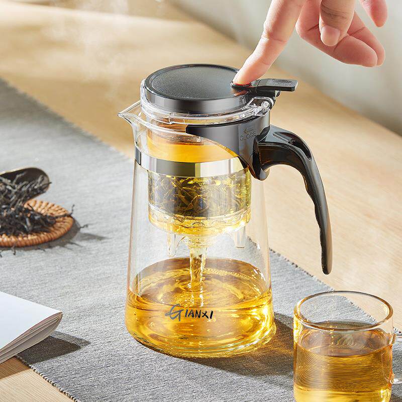 玻璃杯大容量1000ml漂移漂逸杯泡茶壶套装家用懒人冲茶器沏茶