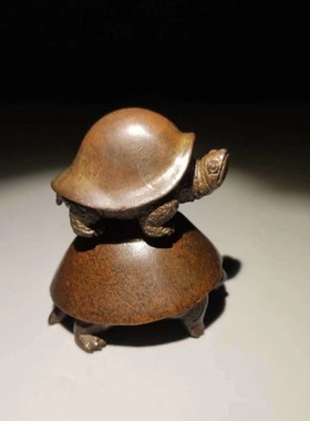 精品小礼品个性创意铜乌龟桌面迷你装饰品中式礼品铜茶宠精品