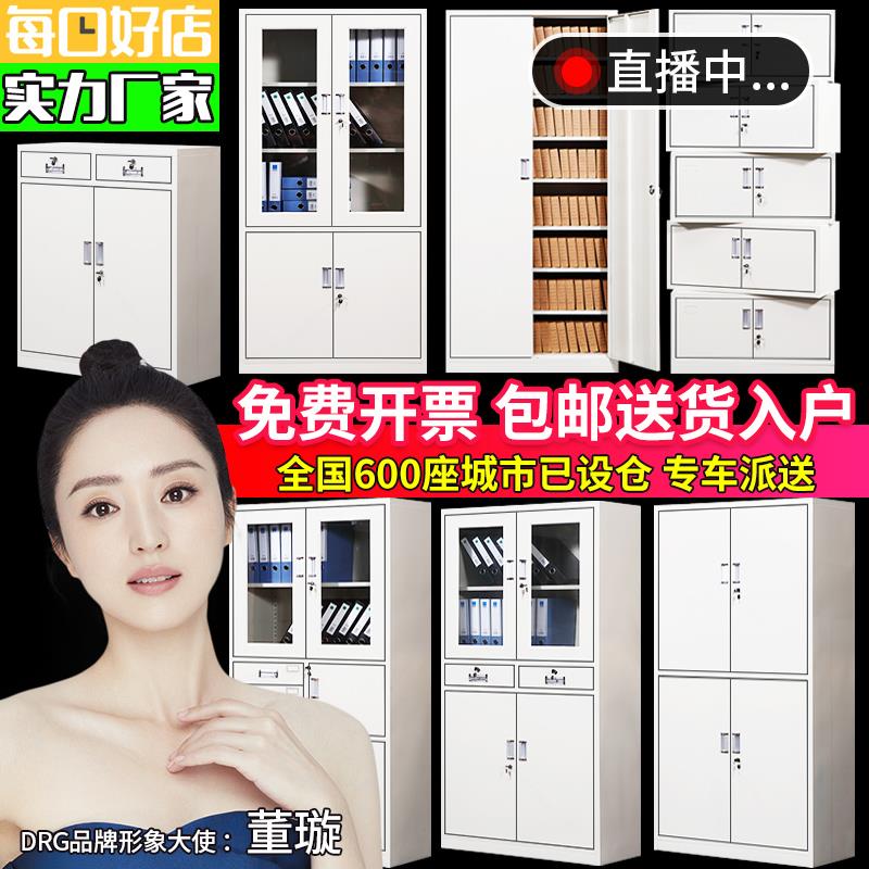 办公文件柜铁皮资料档案柜财务凭证资料柜抽屉带锁储物更衣柜柜子