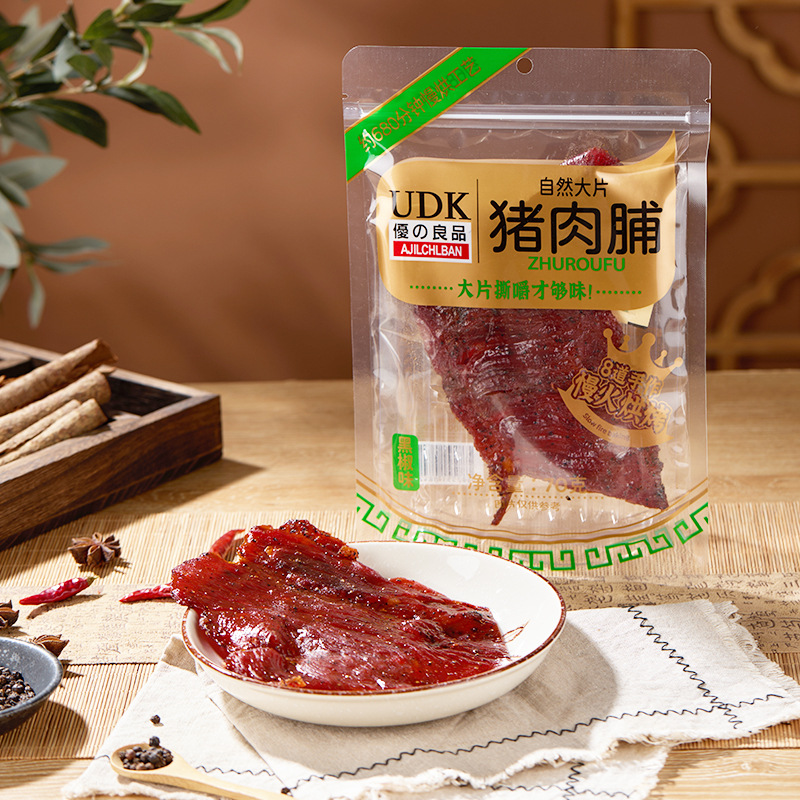 UDK优之良品原切大片猪肉脯烘烤