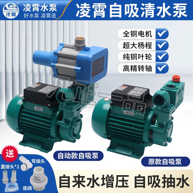 广东凌霄自吸泵1ZDB35 45 65-B家用自来水自动增压泵井水泵抽水机