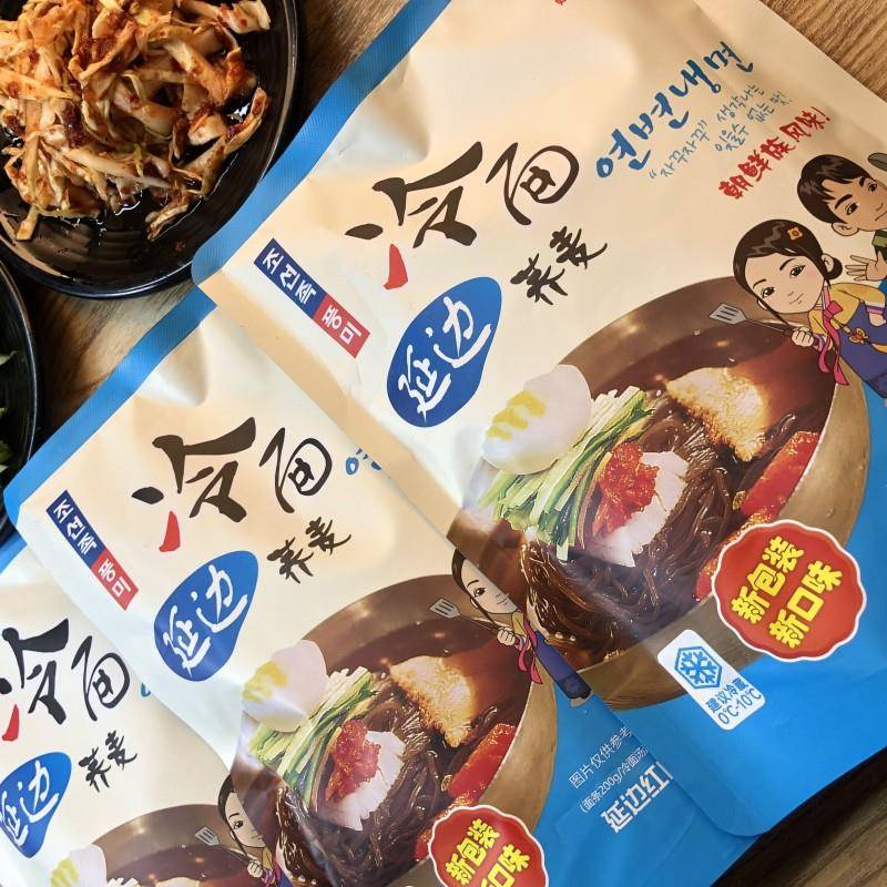 荞麦冷面延边朝鲜族大冷面韩国风味速食小吃洪峰荞麦冷面内带料包