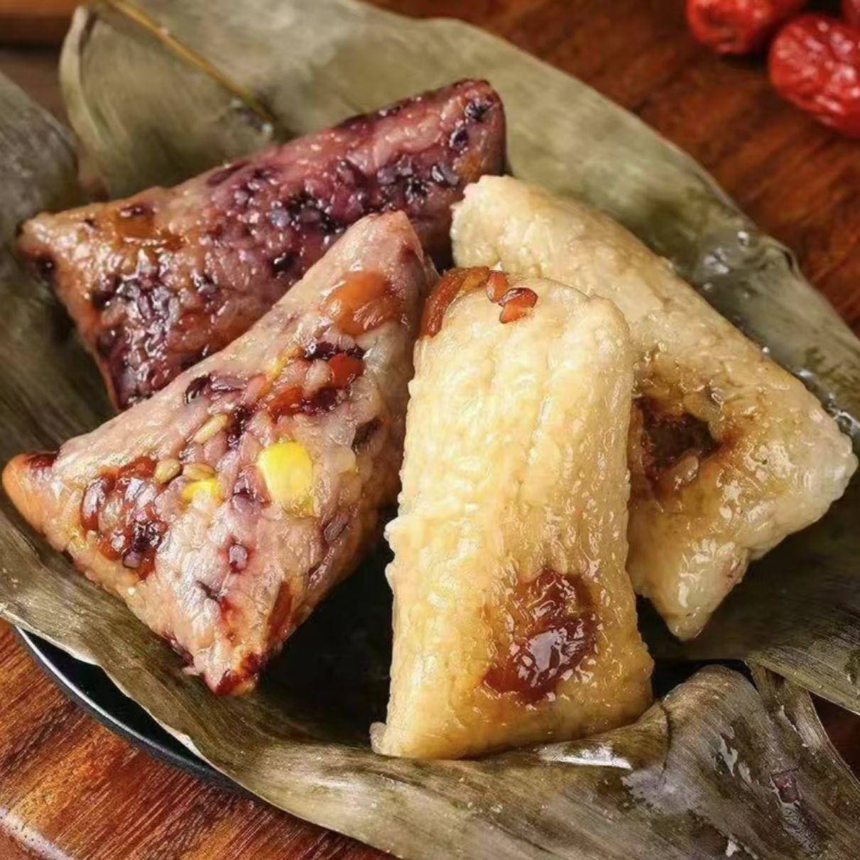 甜粽子【手工制作】甜粽子新鲜多口味传统风味粽子成品蜜枣粽八宝