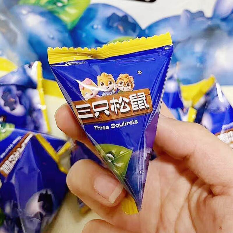 三祇松鼠量贩酸甜蓝莓干500g袋装大颗粒蓝莓果干蜜饯拌酸奶零食