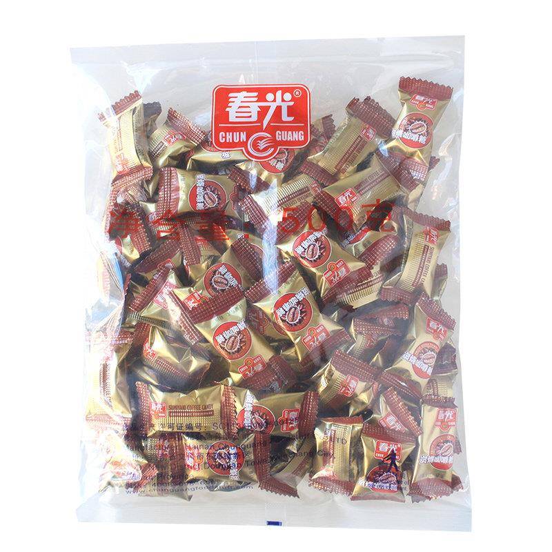 海南糖果春光食品 炭烧咖啡糖500g海南特产办公室糖果零食咖