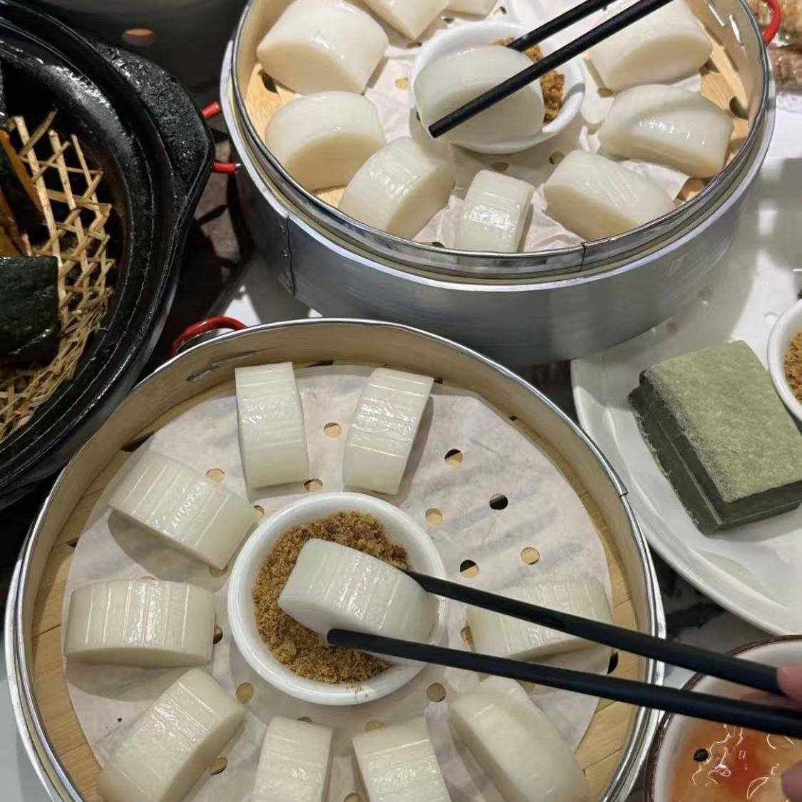 【红糖豆粉年糕】宁波特色小吃红糖粉熟黄豆粉糯糯叽叽糍粑猪油块