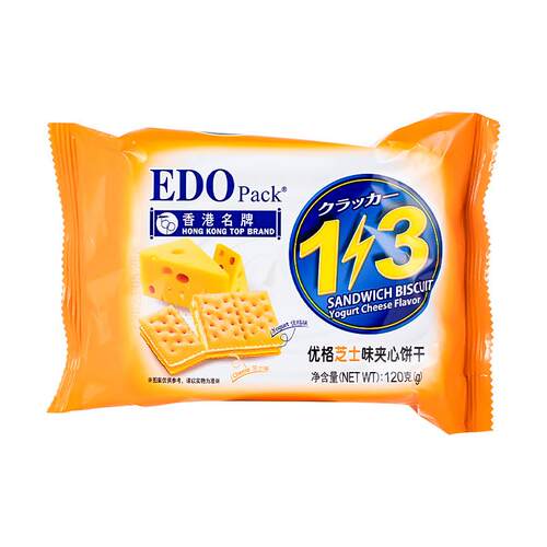 咸味夹心饼干EDOpack3+2金桔柠檬夹心苏打饼干香蕉牛奶