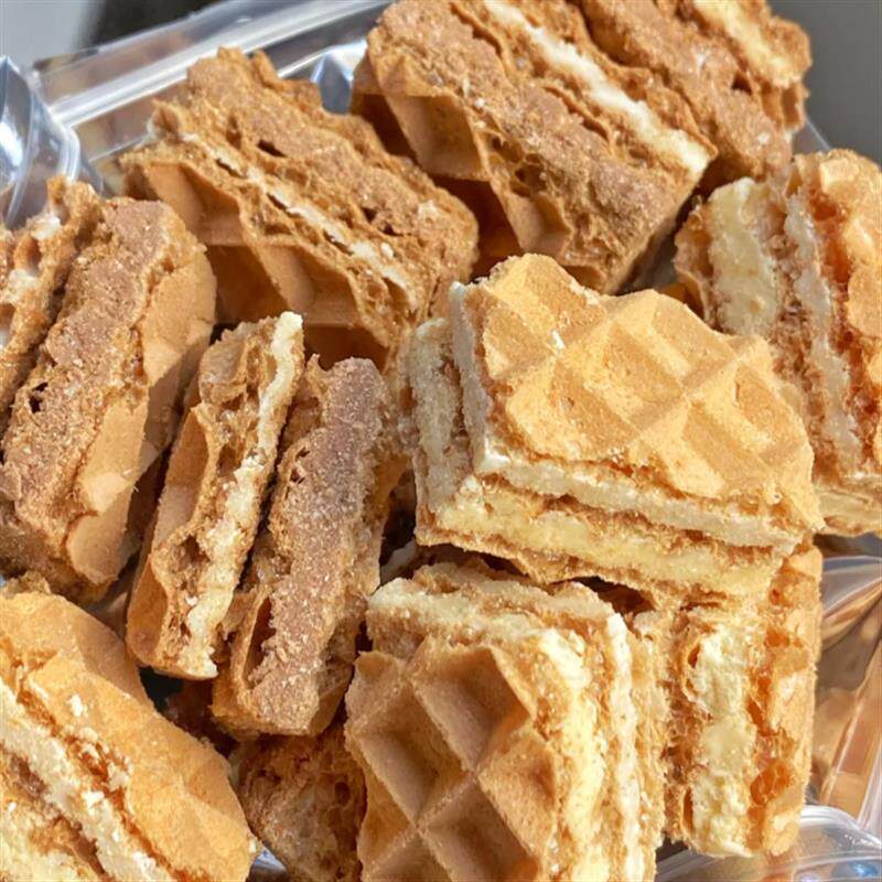 速发熔岩威化饼干 干厚切酥脆夹心威化零食巧克力味冰淇淋味芝士