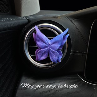 饰郁金香花香氛摆件 创意简约小人车载香薰扩香石出风口车内小众装