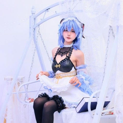 原神甘雨女仆装cos服王小