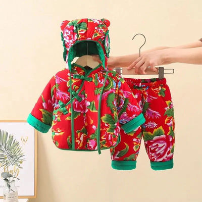 男童东北大花袄儿童棉衣