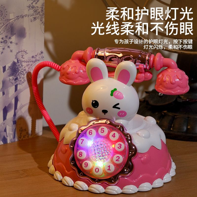 儿童玩具仿真电话机婴儿早教启蒙音乐益智宝宝趣味模拟座机男女孩