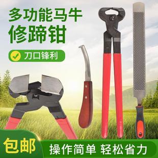大号平口剪蹄钳马房用品修蹄锉刀 马用修蹄钳牛蹄剪刀兽用修蹄套装
