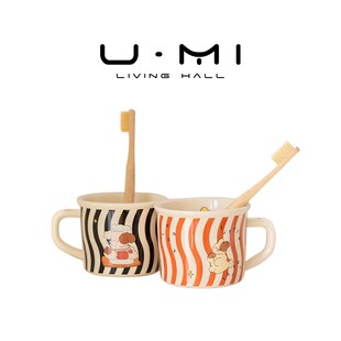 春日 漱口杯陶瓷家用洗漱杯卡通牙杯情侣卫生间 LIVING