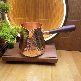 加厚原色纯紫铜公道杯分茶水器大容量复古手工锤纹煮罐罐茶铜罐壶