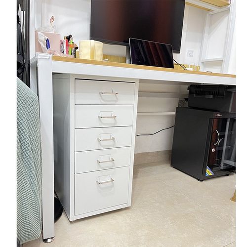 矮柜抽屉收纳柜5抽办公桌边桌下文件柜财务储物可移动高低长条柜