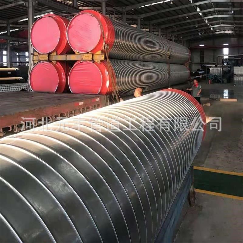 镀锌铁皮外护聚氨酯保温螺旋钢管 室外预制架空镀锌白铁皮保温管