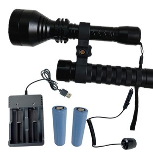 旋转调焦T60红外手电筒 红光绿光白光火炬夜视 看不见光的手电筒